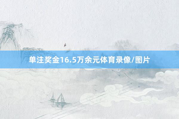 单注奖金16.5万余元体育录像/图片