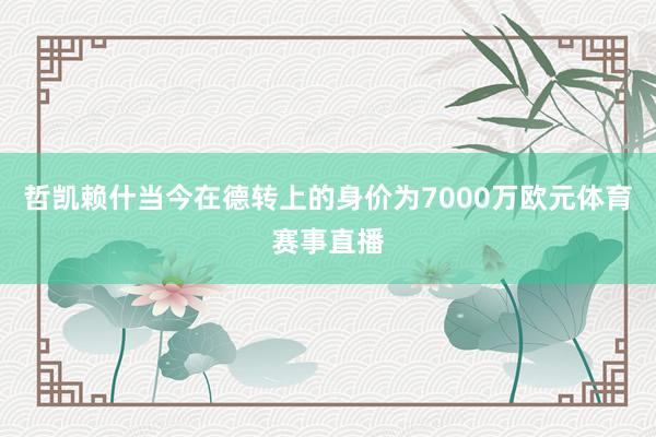 哲凯赖什当今在德转上的身价为7000万欧元体育赛事直播