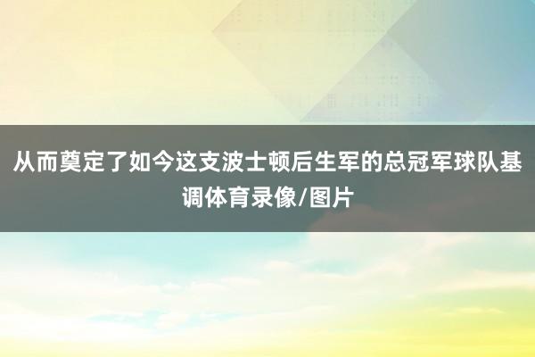 从而奠定了如今这支波士顿后生军的总冠军球队基调体育录像/图片